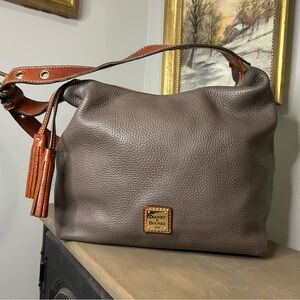 Dooney & Bourke…stone grey hobo … soft pebble leather